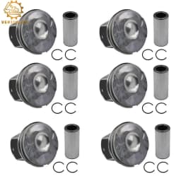 6PC 306PS AJ126 Engine Piston Rings For Jaguar F-Pace XE Land Rover Discovery XF XJ 3.0L LR4 3.0T LR062617 New 1 Year Warranty