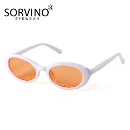 SORVINO Leopard Brown Small Oval Women's Sunglasses 2024 New Fashion Purple Sexy Retro Colorful Sun Glasses Shade UV400 Eyeglass