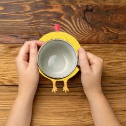 Rooster Coasters For Coffee Table 2pcs Screaming Chicken Cup Mat For Drinks Non-Slip Non-Stick Heat Insulation Coffee Coasters