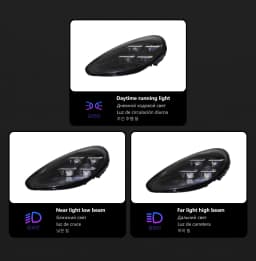 AKD Head Lamp for Porsche Panamera 970 LED Headlight 2010-2017 Headlights 971 DRL Turn Signal High Beam Angel Eye Projector Lens