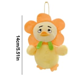 Plush Duck Keychain Cartoon Duck Keyring Charm Soft Portable Key Rings Decoration For Bags Purse Backpacks Car Keys