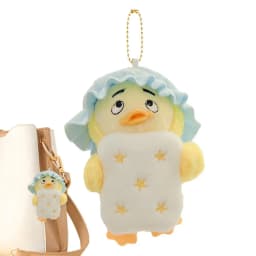 Plush Duck Keychain Cartoon Duck Keyring Charm Soft Portable Key Rings Decoration For Bags Purse Backpacks Car Keys