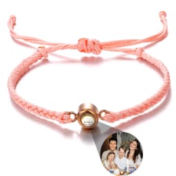 Wholesale Custom Photo Bracelet Personalized Photo Projection Bracelet Black Projection Bracelet for Men Birthday Christmas Gift