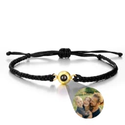 Wholesale Custom Photo Bracelet Personalized Photo Projection Bracelet Black Projection Bracelet for Men Birthday Christmas Gift