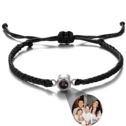 Wholesale Custom Photo Bracelet Personalized Photo Projection Bracelet Black Projection Bracelet for Men Birthday Christmas Gift