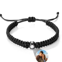 Wholesale Custom Photo Bracelet Personalized Photo Projection Bracelet Black Projection Bracelet for Men Birthday Christmas Gift