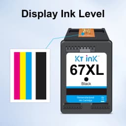 Cartridge 67 XL Compatible for 67XL hp Printer Ink Black Tri-Color for Envy 6010 Envy Pro 6410