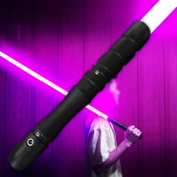 PHS 38.2inch Lightsaber Black Metal Hilt Series,Jedi Sith Light Saber,4 Modes Loud Sound,Smooth Swing,Blaster (38.2inch)