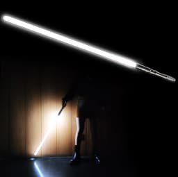 PHS 38.2inch Lightsaber Black Metal Hilt Series,Jedi Sith Light Saber,4 Modes Loud Sound,Smooth Swing,Blaster (38.2inch)