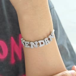 DOREMI Custom Alphabet Pendant Letter Slide Bracelet Doubel Chain Mesh Dainty Sliding Slider Letter Personalize Name Bracelets