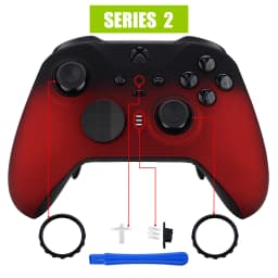 eXtremeRate Replacement Front Housing Shell Case for Xbox One Elite Series 2 Controller Model 1797 - Clear & Single Series