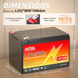 6Ah 10Ah 12Ah 20Ah 30Ah 12V 100Ah LiFePO4 Battery Pack BMS 200Ah 300Ah Lithium Iron Phosphate Rechargeable Battery Bateria