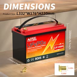 6Ah 10Ah 12Ah 20Ah 30Ah 12V 100Ah LiFePO4 Battery Pack BMS 200Ah 300Ah Lithium Iron Phosphate Rechargeable Battery Bateria