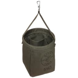 5143 Canvas Tapered-Bottom Bag with Two Interior Pockets and a Snap Clip, Made of No. 10 Canvas