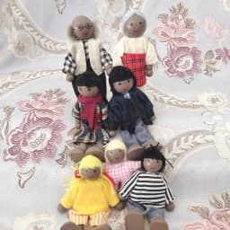 1 Set Wooden Doll African Family People Wood Puppets Dolls Kid Pretand Play Toys Eye-Hand Coordination Infantis Play Toy