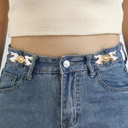 Pant Waist Tightener 2 Pairs Waist Tightener Buckles Adjustable Pants Button Tightener Detachable Waist Tightener Buckles