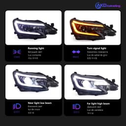 AKD Head Lamp for Toyota Mark X LED Headlight 2013-2017 Headlights Reiz DRL Turn Signal High Beam Angel Eye Projector Lens