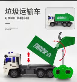 2.4GHZ Rc Cars Dump Truck Vehicle For Children Boys Xmas Birthday Gifts Simulation City Transporter Engineering Model Beach Toys