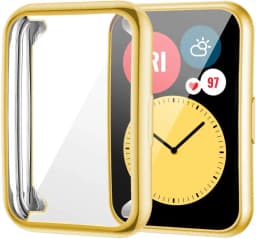 Plated Cover For Huawei Watch fit Case Smartwatch TPU Bumper All-Around Screen Protector Huawei Watch fit new 2021 Case