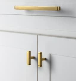 Vintage Brass Drawer Knobs Straight Bar Pull Antique Bronze Solid Cabinet Handles for Kitchen Cabinets and Dresser Drawers