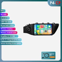 Hizpo 8 Cores Carplay Car Radio Android Auto Multimedia Player For KIA K2 RIO 4 2017-2019 2 Din GPS Navigation Stereo 8G 128G
