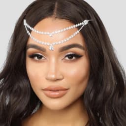 Stonefans Double Layer Hair Clip Accessories for Women Gilrs Headwear Headpiece Dress Lozenge Head Chain Jewelry Indian Wedding