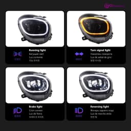 AKD Head Lamp for MINI Countryman R60 LED Headlight 2007-2016 Headlights R60 DRL Turn Signal High Beam Angel Eye Projector Lens