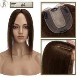 TESS 10x12cm Hair Toppers Natural Hair Wigs 3.5x9cm Women Topper Human Hair Clip In Hair Extensions Blonde Brown Women Hairpiece