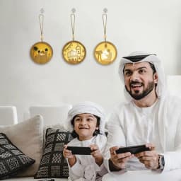 Wooden Festival Decoration Supplies Night Light Ornament Eid Decorative Lamp Children Gifts Indoor Outdoor Bedroom Decor