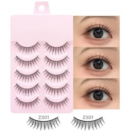 DINGSEN 5 Pairs Manga Lashes Eyes Lashes Soft Natural Long Eyelashes Fake Lashes Anime Wispy Strip False Eyelashes Makeup