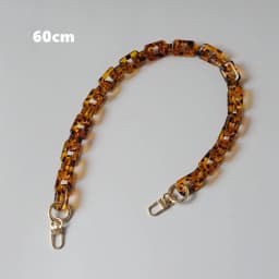 New Fashion Woman Handbag Accessory Chain Amber Leopard Acrylic Resin Chain Luxury Strap Women Clutch Shoulder Purse Chain
