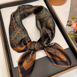 60Colors Luxury Scarf Women 70*70Cm Silk Feel Square Hair Wrapping Foulard Satin Shawl Big Size Head Bandana Hijab Handkerchief