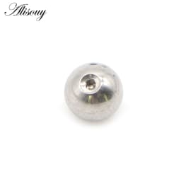 Alisouy 10pcs 14G/16G Mix Colors Stainless Steel Replacement Ball Bead Lip Eyebrow Tongue Ear Tragus Belly Body Piercing Jewelry