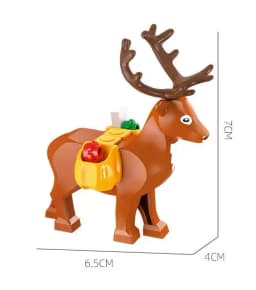 Christmas Blocks Toys Santa Claus Reindeer Action Figures Building Bricks Toy Gift