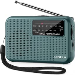 Mini Portable Radio AM FM Battery Powered Longest Lasting Best Reception with Headphone Jack for Running Walking Emergency Use
