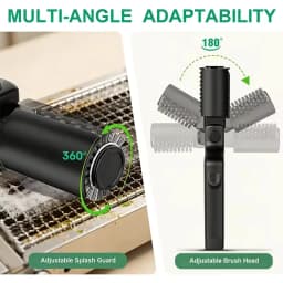 Electric BBQ Cleaner Brush Wireless Stainless Steel Rotary Grill Brush for Outdoor Grill Steam BBQ Cleaning Brush Accessoires