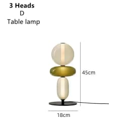 Nordic Denmark Colored Glass Lollipop Glass Desk Lamp Living Room Bedhead Study Room LED Home Decoration