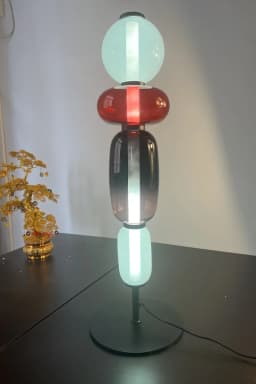 Nordic Denmark Colored Glass Lollipop Glass Desk Lamp Living Room Bedhead Study Room LED Home Decoration