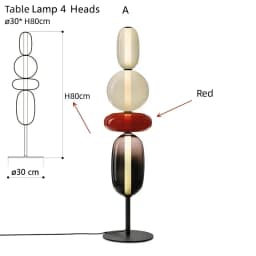 Nordic Denmark Colored Glass Lollipop Glass Desk Lamp Living Room Bedhead Study Room LED Home Decoration