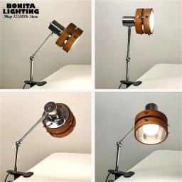 Swing Arm Clip Wall Lamp, Retro Japanese Solid Wood Sconce with Plug Cable, LED Reading Light for Bookshelf Bedside Office Table