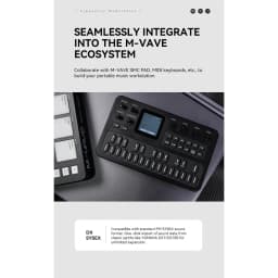 M-VAVE(SK15)FM-1 Synthesizer, Portable Handheld Sound Source, 128 Presets, Built-in Speaker, Battery Powered