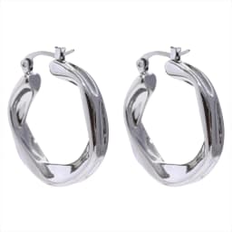 Yhpup 316l Stainless Steel Round Hollow Hoop Earrings Rust Proof Minimalist Metal Attractive Trendy Jewelry Bijoux Women Gift