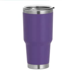 1 30oz Car Cup, Thermos Cup with Sealed Sliding Lid, Coffee Cup, Office Cup, Gift Cup, Cold-Keeping Cup, Snowman Cup, Powder Coa
