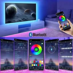 Smart USB RGB LED Tape Light Flexible Ribbon APP Controlled Music Sync Dimmable Strip for TV Background Game Room Decor Lighting