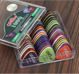 50 Pieces Guitar Picks 0.58/0.71/0.81/0.96/1.2/1.5mm 6 Thickness Plectrum ABS Premium for Acoustic Electric Guitar Bass Ukulele
