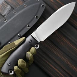 Sitivien ST43 Fixed Blade Knife ,VG10 Black Stonewashed Steel Blade G10 Handle Full Tang for Outdoor Camping Working Survival