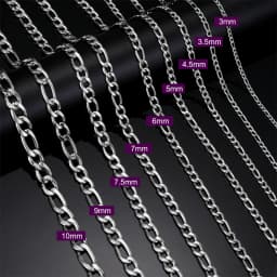 My Shape 3mm-10mm Cuban Chain Stainless Steel Necklaces for Men Male Chains Figaro Box Chain Choker Punk Jewelry 45cm 50cm 60cm