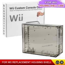 NEW Full Set For Wii Full Case Cover Housing Shell With Buttons Transparent Black Color Housing Shell Case For Wii Gaming Consol