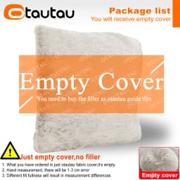 OTAUTAU 2/3/4ft Fluffy Faux Fur Bean Bag Cover Pouf Beanbag Cover DD003【No Filler Inside!You Need To Buy Filler Yourself】