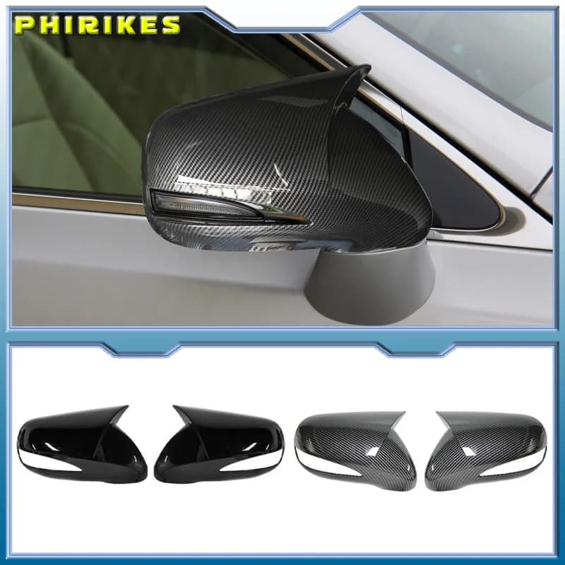 For LHD Lexus IS350 IS250 ES350 2008-2012 Car Rearview Side Mirror Cover Wing Cap Sticker Exterior Door Case Trim Carbon